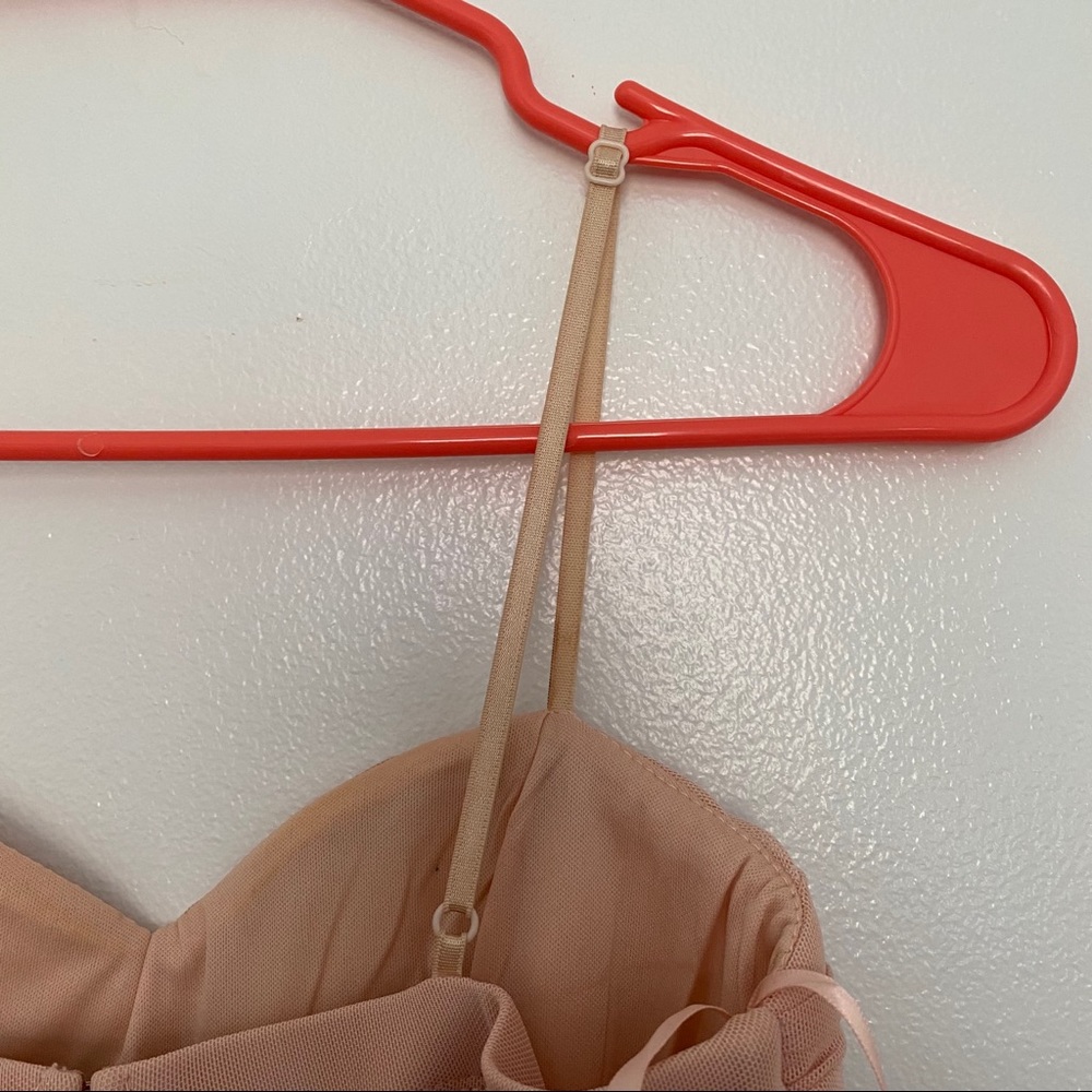 Macy’s Pink Cocktail Dress with tulle roses - Picture 4 of 7